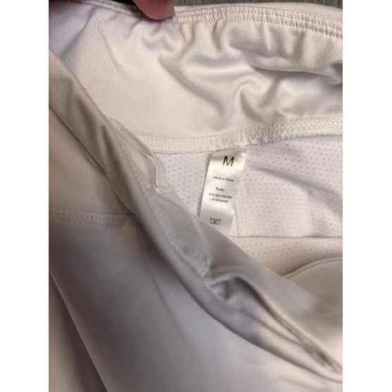 Womens White Athletic Tennis Golf Skort Size Medium Pocket Stretch