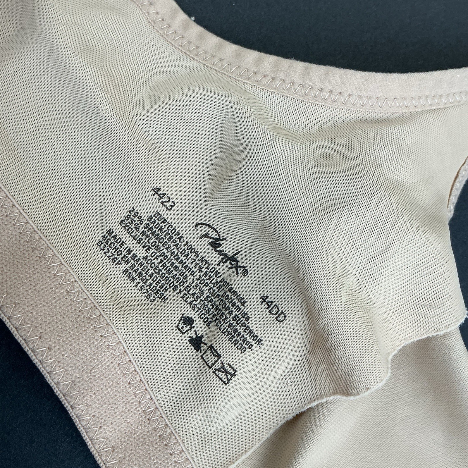 Playtex Bra 44DD Full Coverage 4423 Front Close No Poke Dreamwire Bra BEIGE