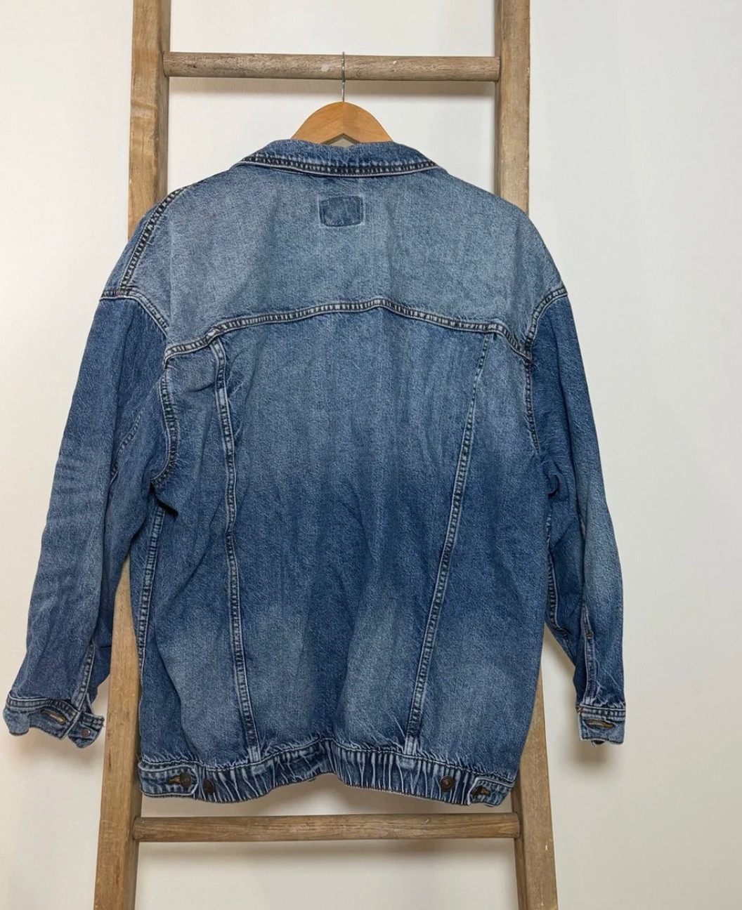 American Eagle Outfitters Blue Boyfriend Denim Jacket Oversized