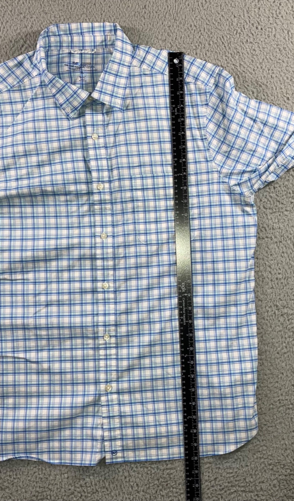Vineyard Vines On The go Performance Shirt Men XL Button Down Plaid Long Sleeve