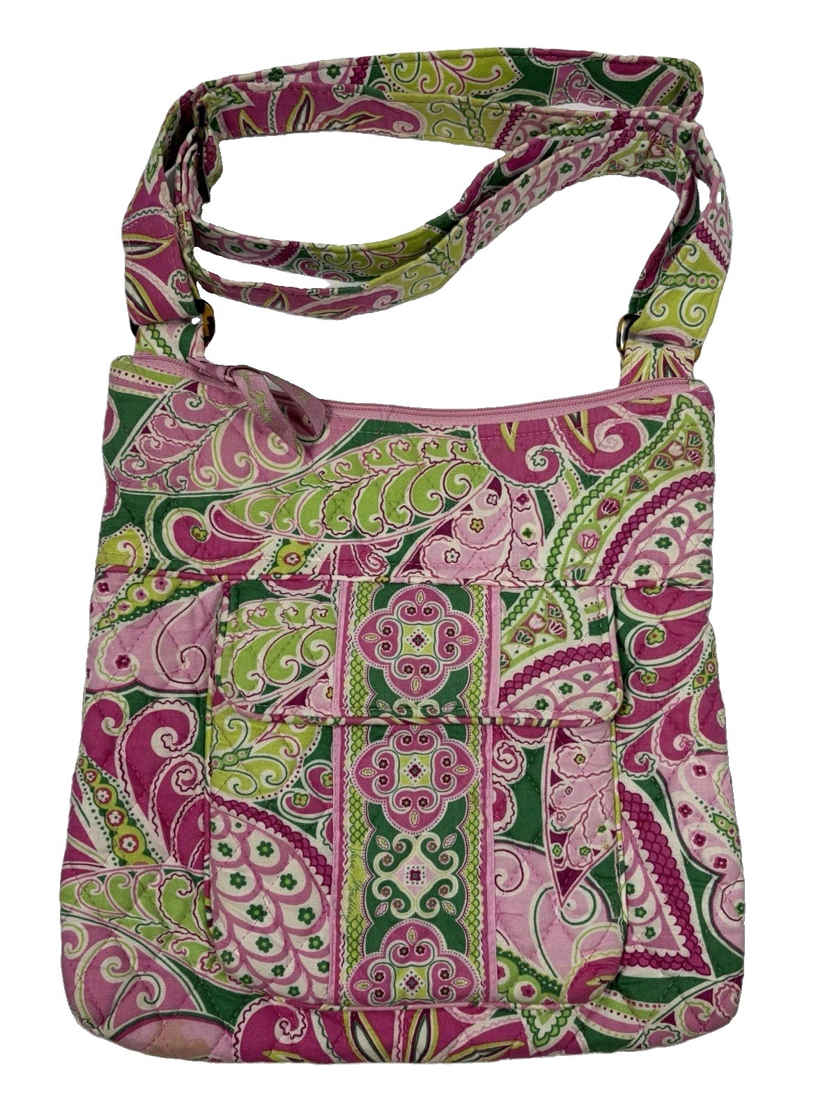 Vera Bradley Hipster Crossbody Bag in Pinwheel Pink Y2K Retired Print 11”x10”