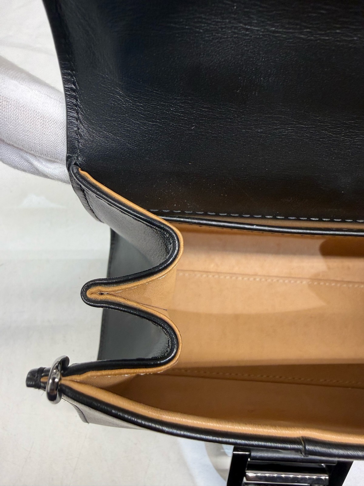 Authentic Delvaux Smooth Calfskin Leather Top Handle Bag Black eBay AG