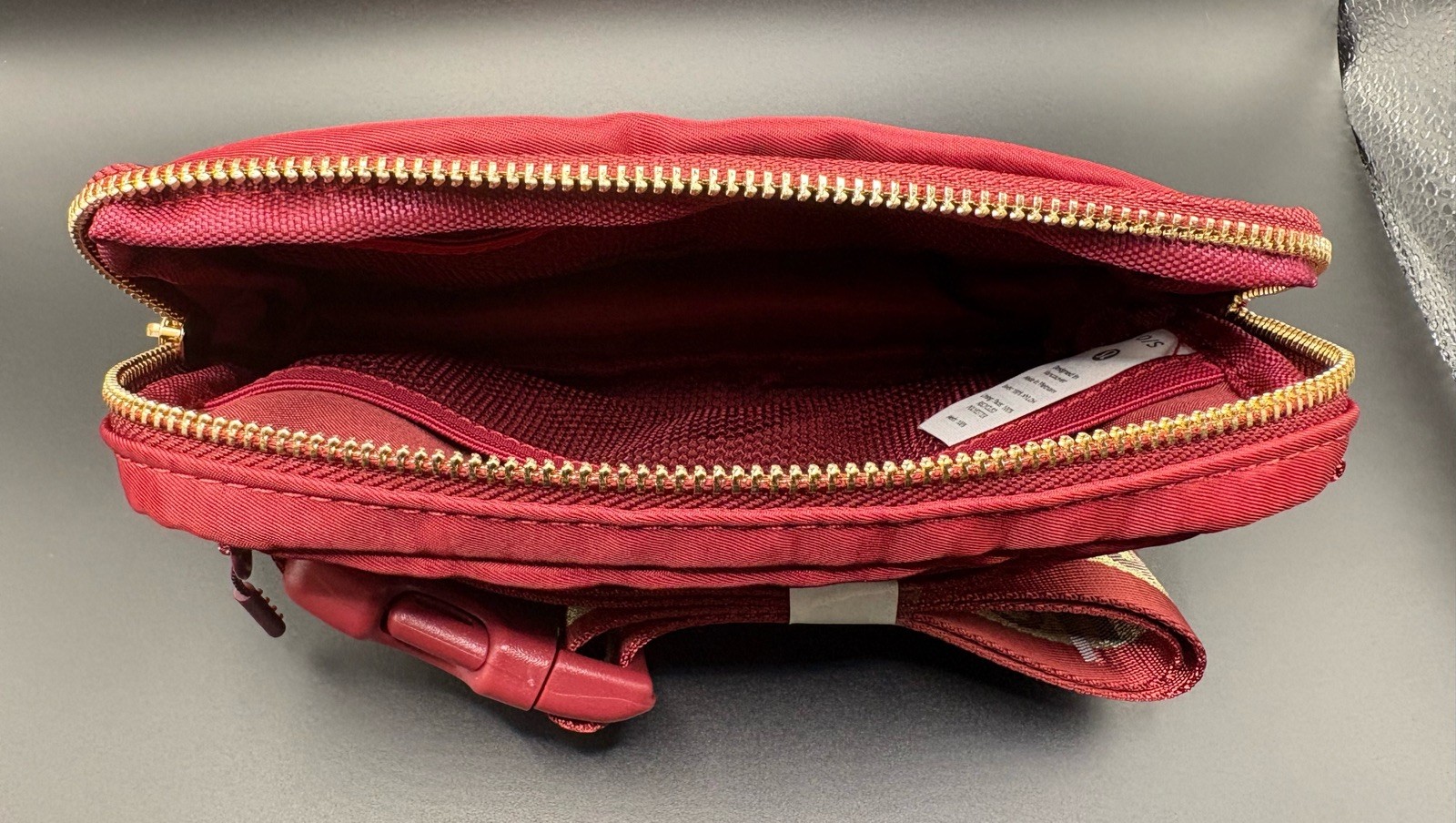 NWT Lululemon Everywhere Belt Bag 1L Burgundy Gold Hardware Authentic Brand New
