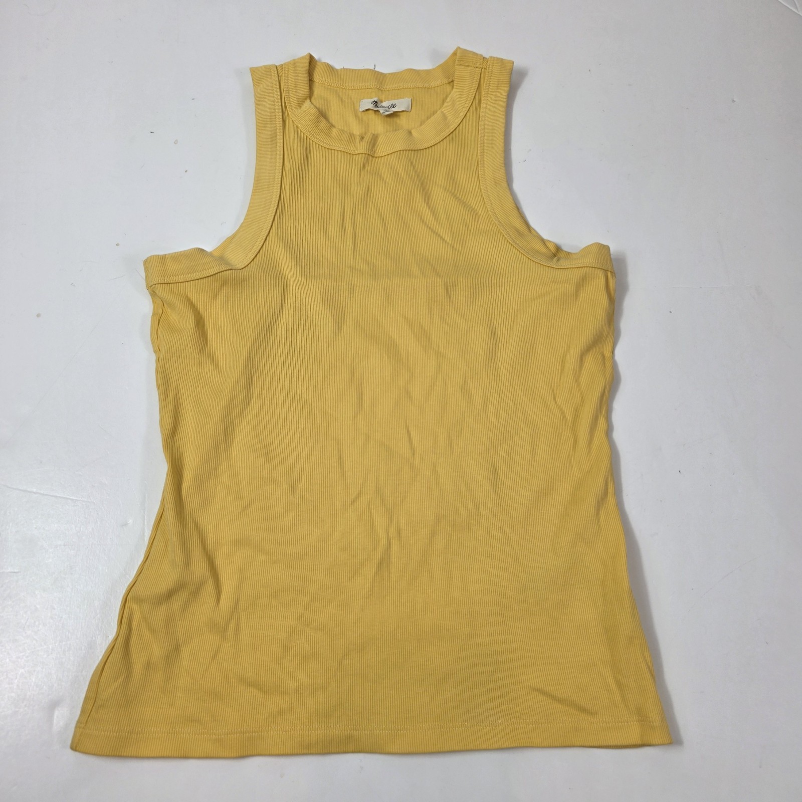 Madewell Women’s Supima Rib Cutaway Tank Yellow Medium