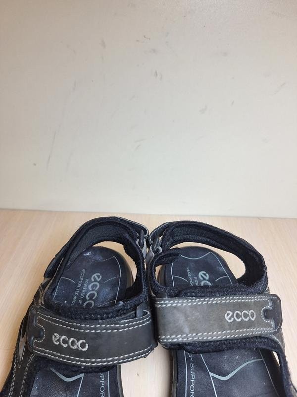 Men Ecco Sandals Grey Leather 42