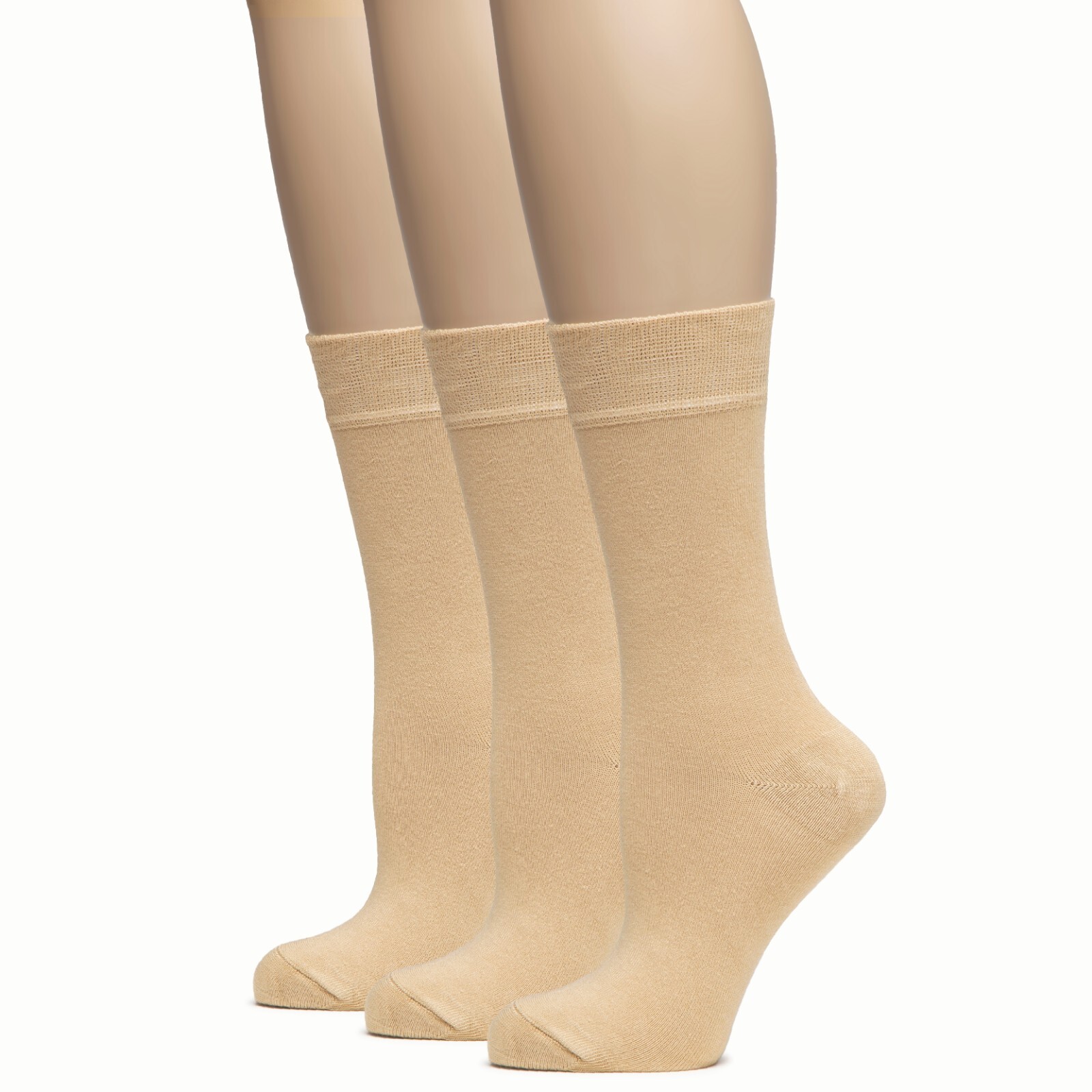 Hugh Ugoli Women’s Bamboo Dress Socks Soft Seamless Toe, 3 Pairs, Size: 5-8/9-11