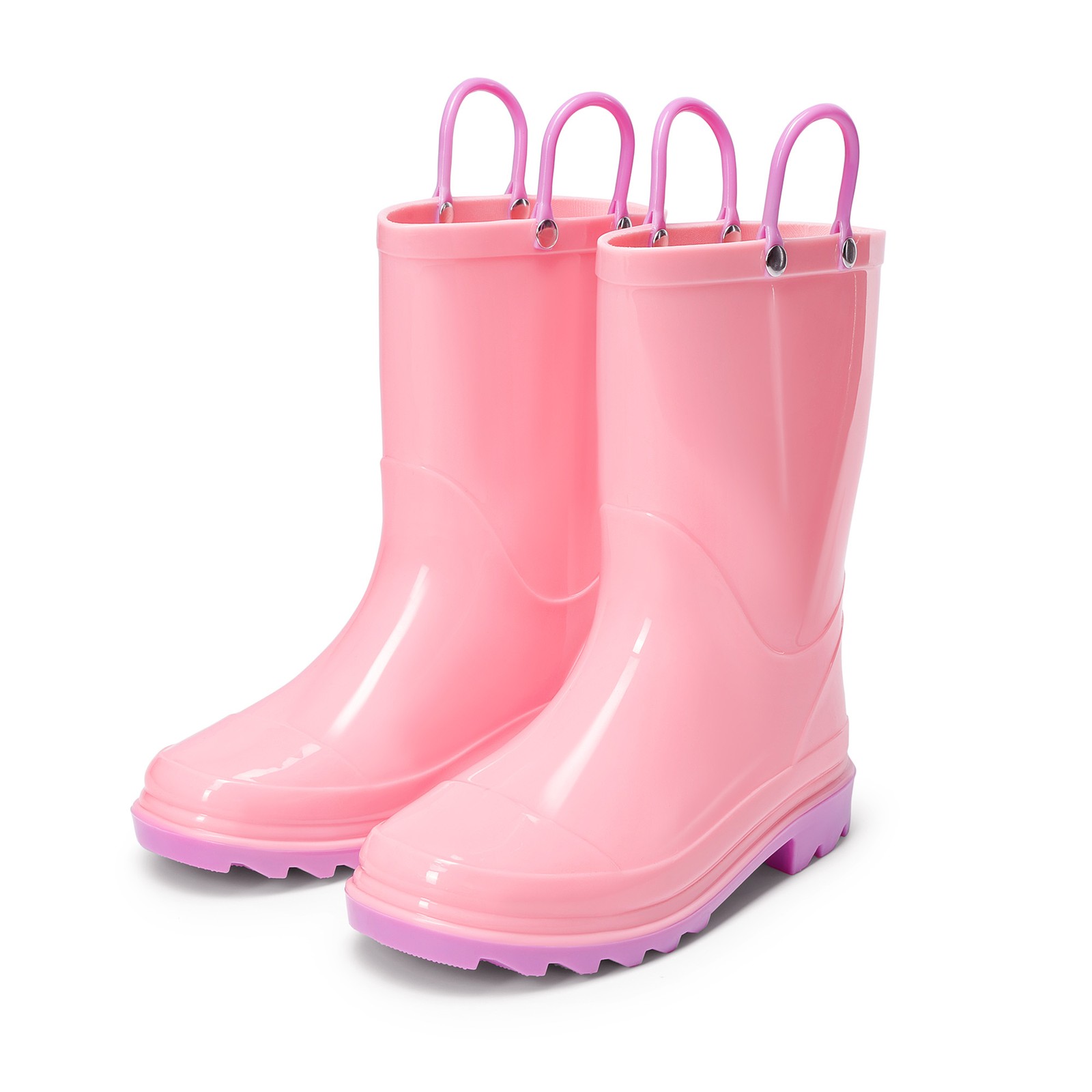 Kids Waterproof Rain Boots Non Slip Flexible Sole Easy Carry Handle Boots