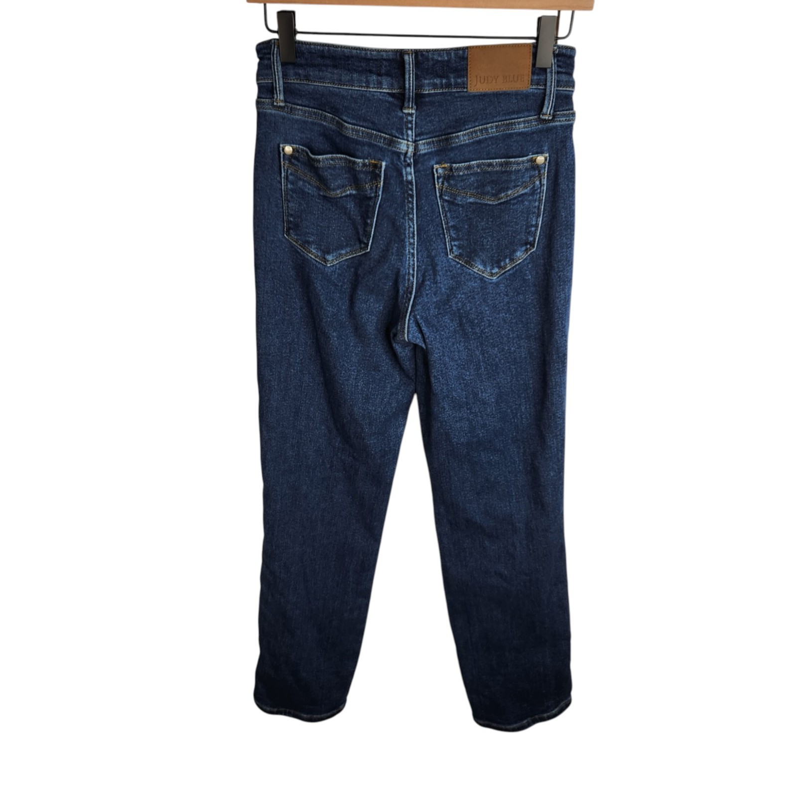 Judy Blue McKenzie Straight Leg Jean Size 3/26 Dark Wash High Rise Tummy Control