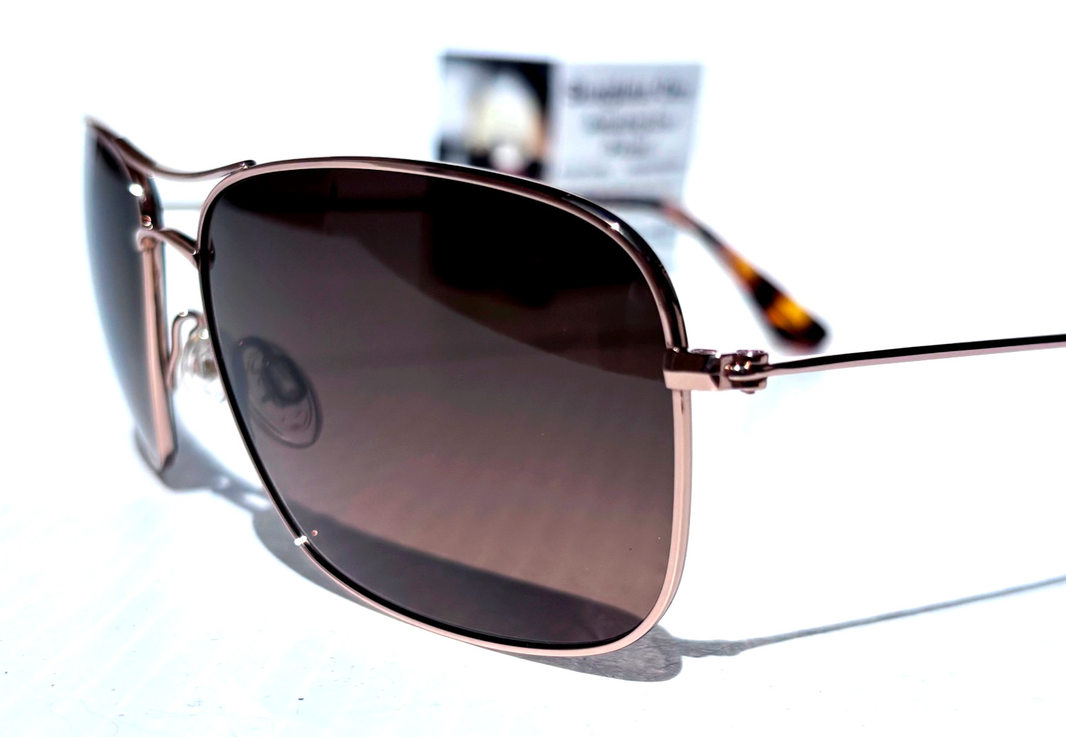 Maui Jim WIKI WIKI Shiny Gold POLARIZED HCL Bronze Lens Sunglass HS246-16
