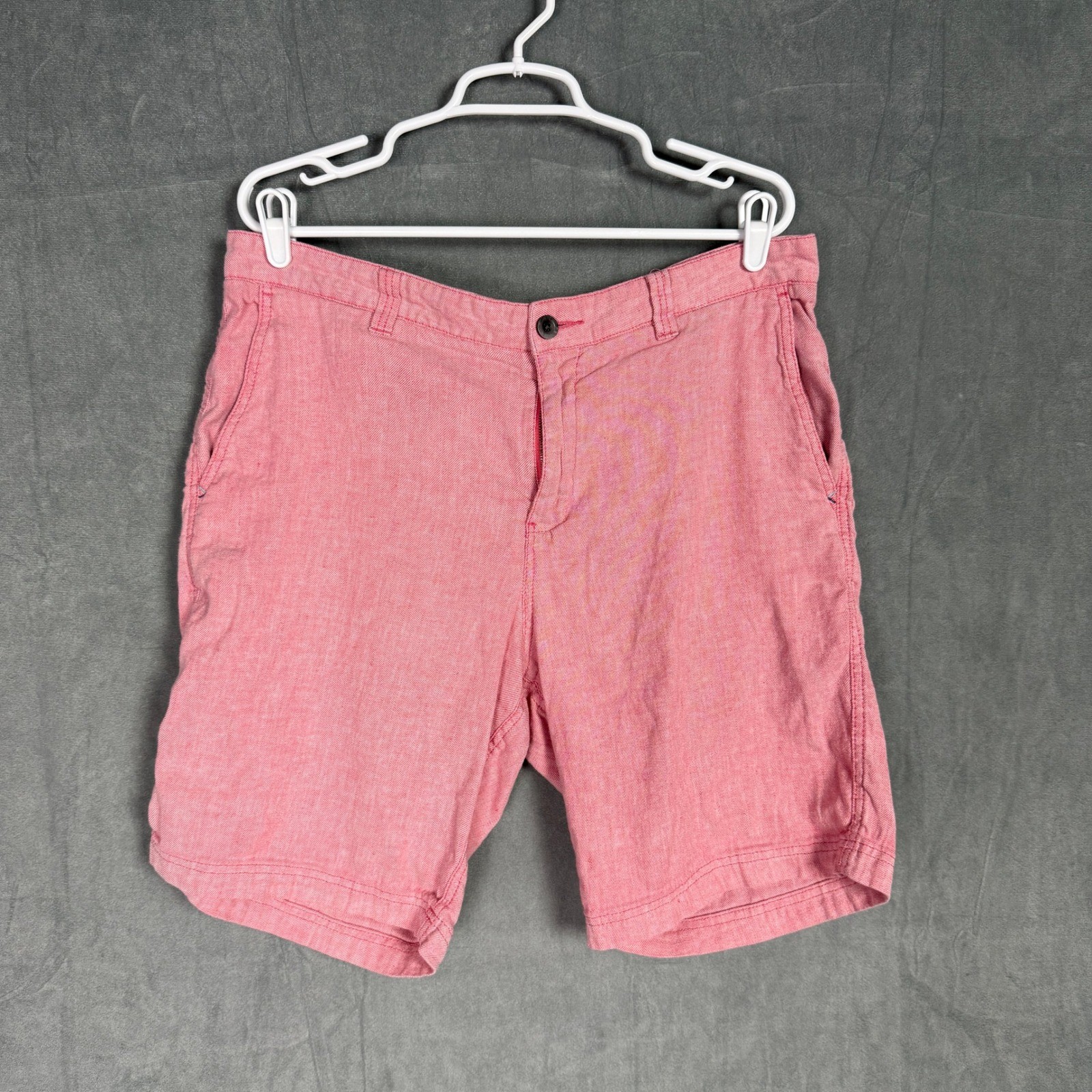 Tommy Bahama Mens 36 Linen Blend Flat Front Shorts Chino pink Summer Resortwear