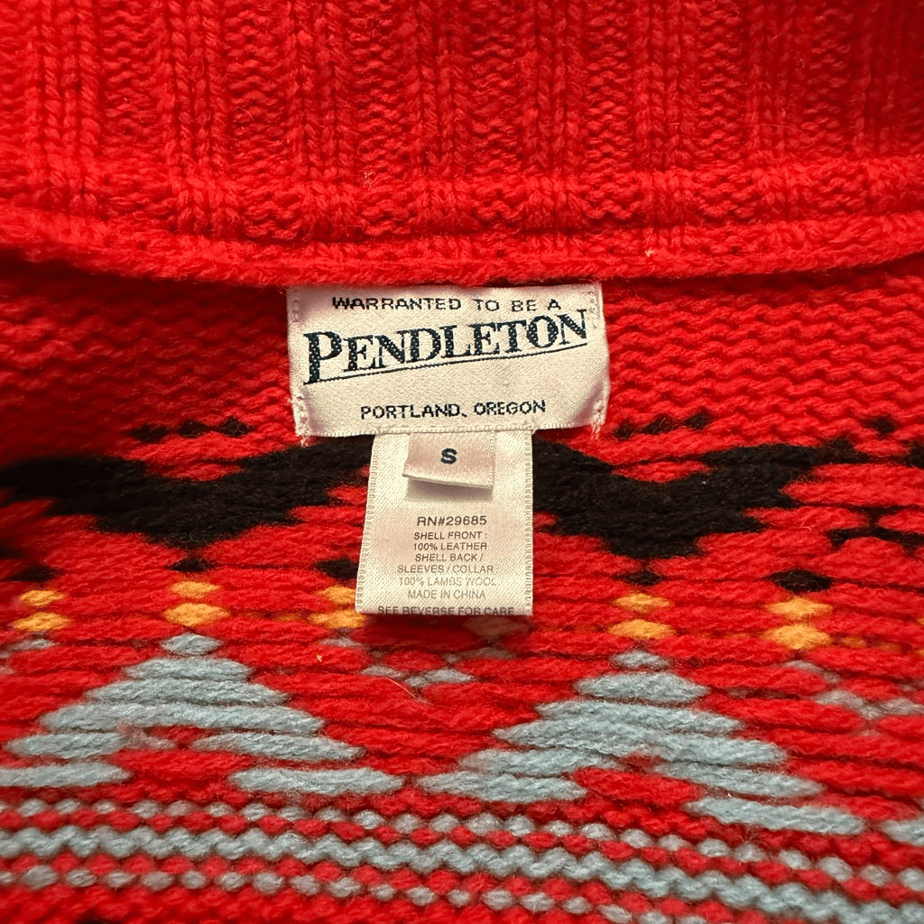 Pendleton | Southwestern Lambswool & Suede Bomber Jacket | Vintage | Size Small