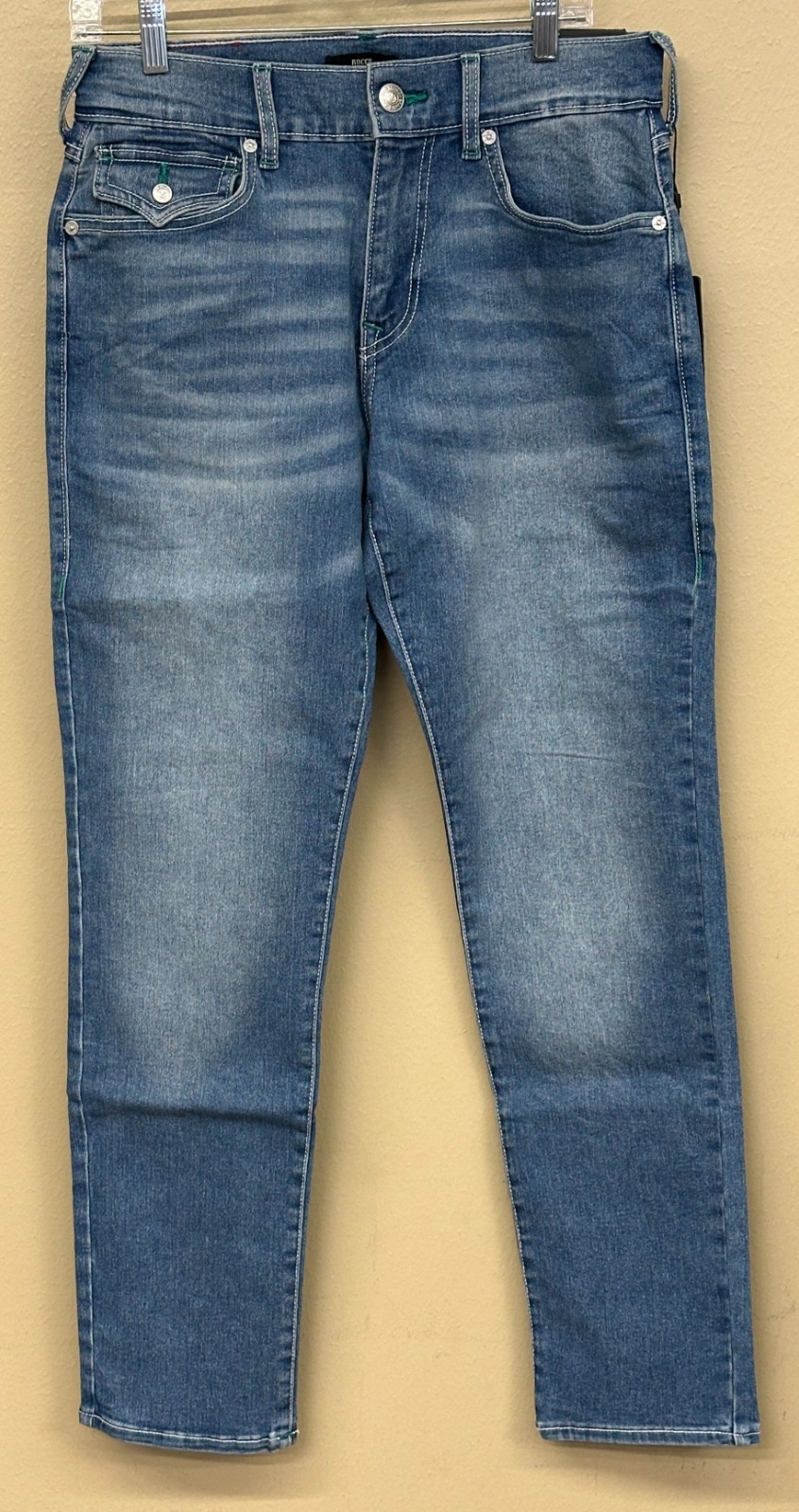 True Religion Men’s Rocco Relaxed Skinny Jeans Light Idyllic Wash