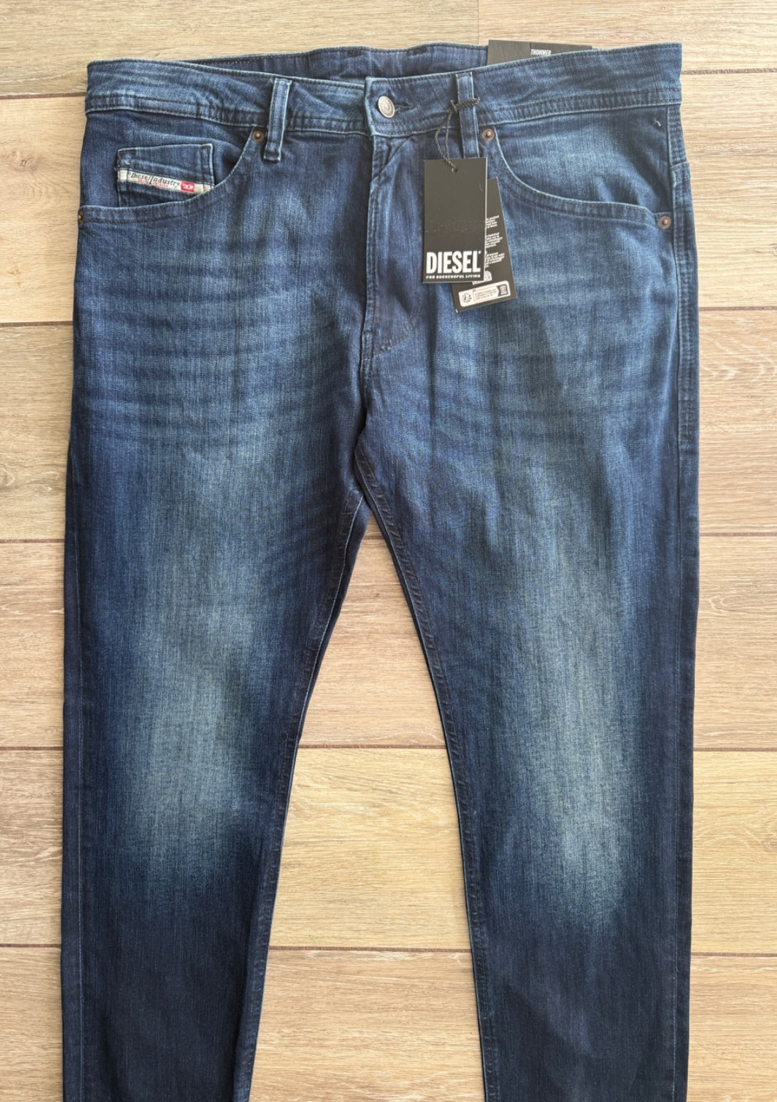 DIESEL MEN’S BLUE “THOMMER – R” SLIM FIT JEANS RB067 – 36″ – NEW & TAGS