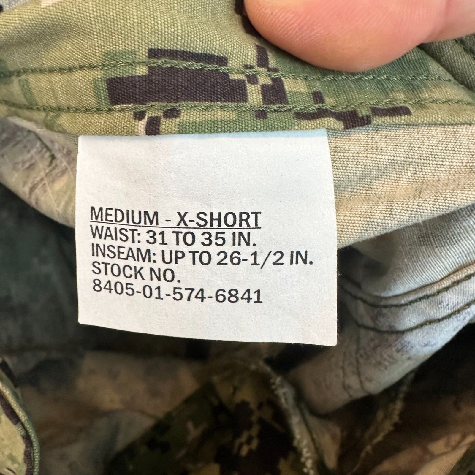 U.S. Navy Pants Medium M x Short Working Uniform Type Seals Military Camo