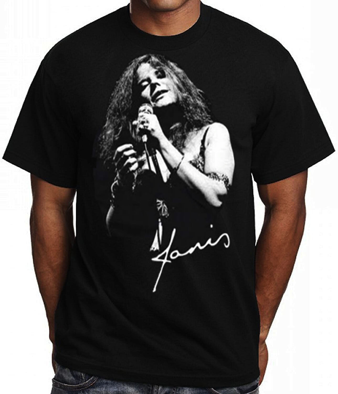 Janis Joplin N ROCK Black T Shirt