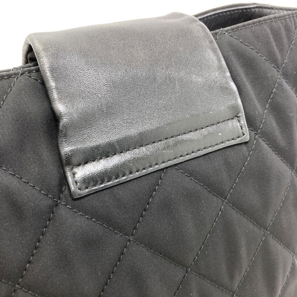 CHANEL Matelasse one belt SilverHardware Shoulder Bag Nylon Calf Ladies [Used]