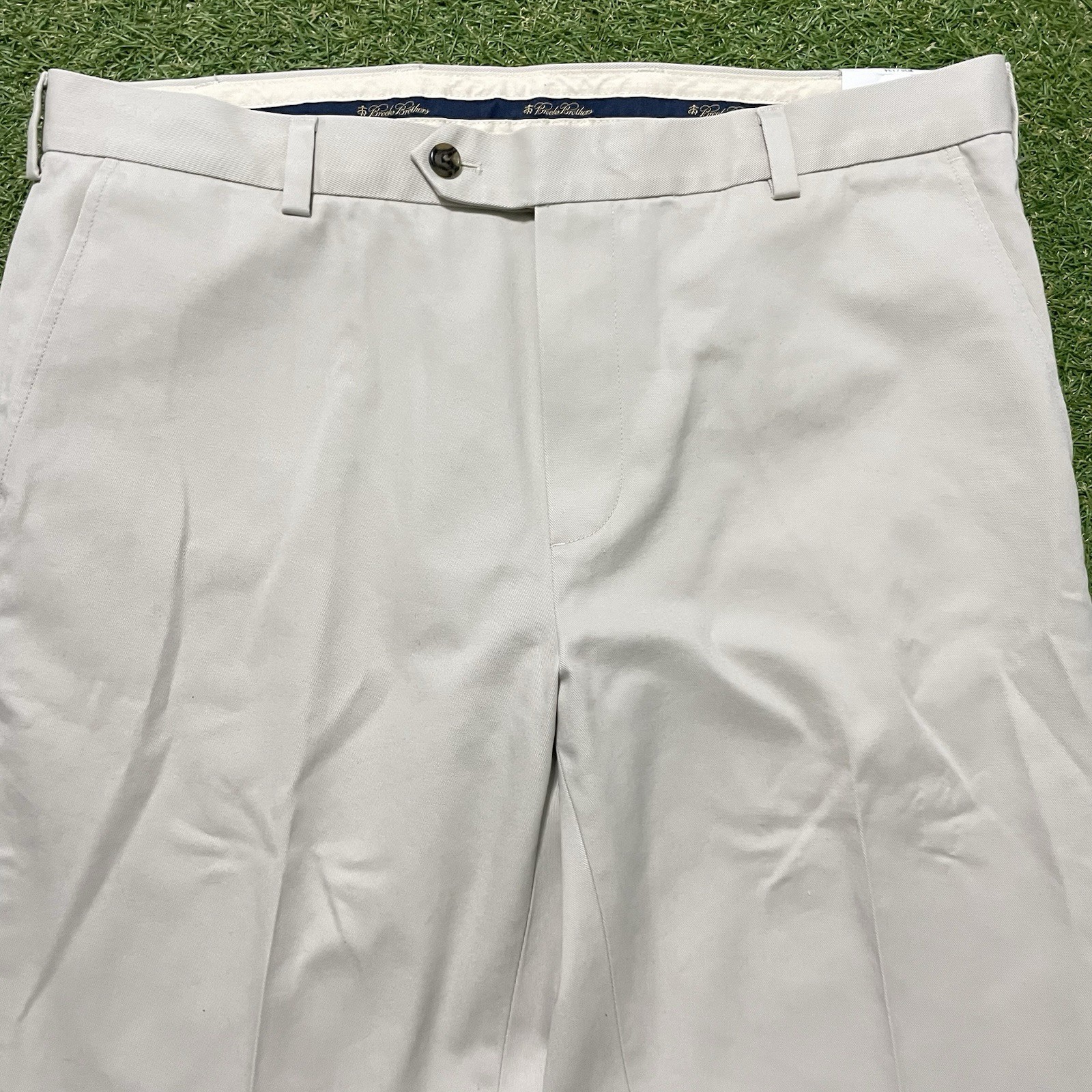 Brooks Brothers Pants Mens 35×34 (34×29) Beige Advantage Chino Milano Cotton NWT