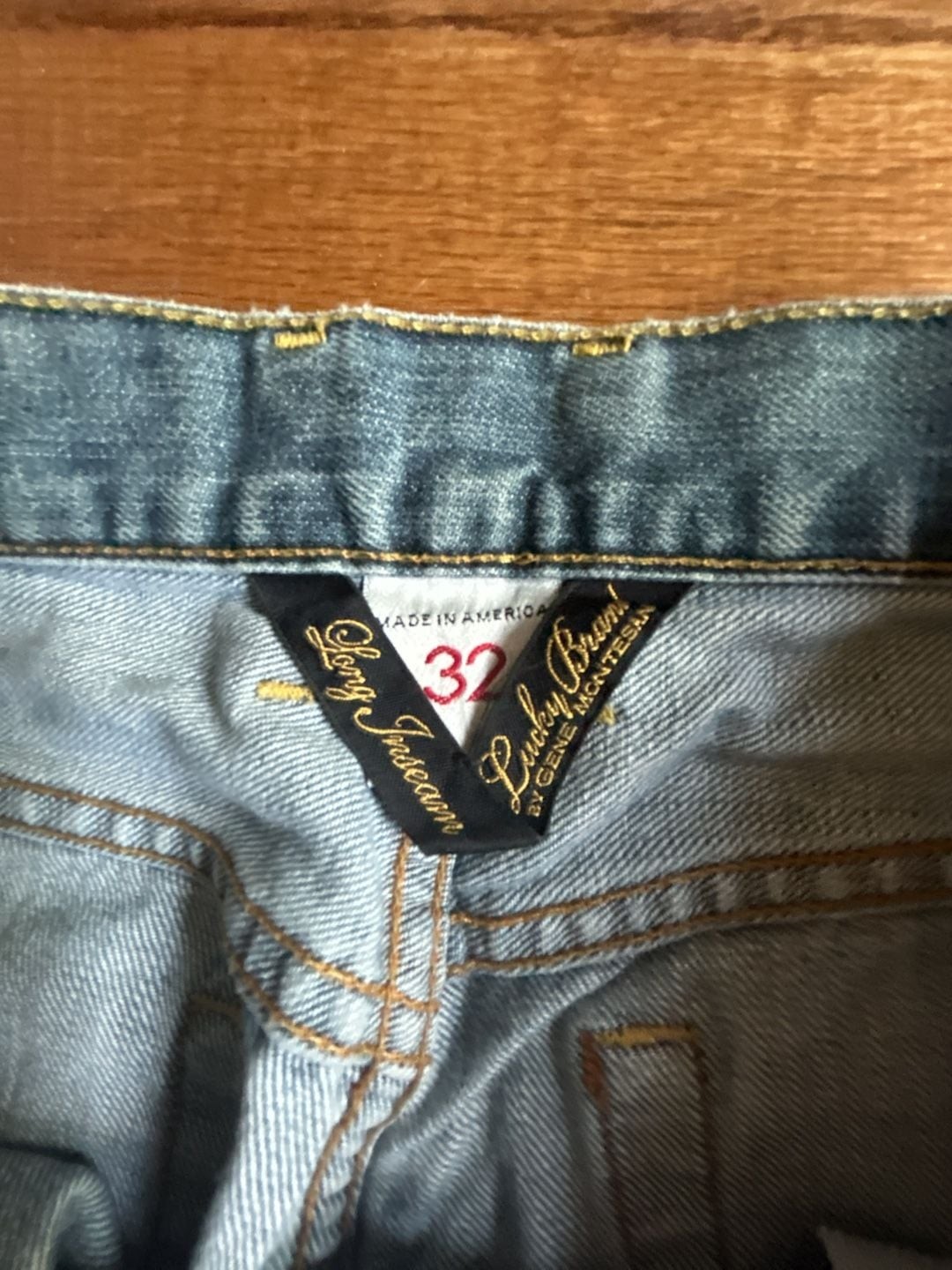Vintage Lucky Brand Made in USA Bootleg Jeans Long Inseam by Gene Montesano