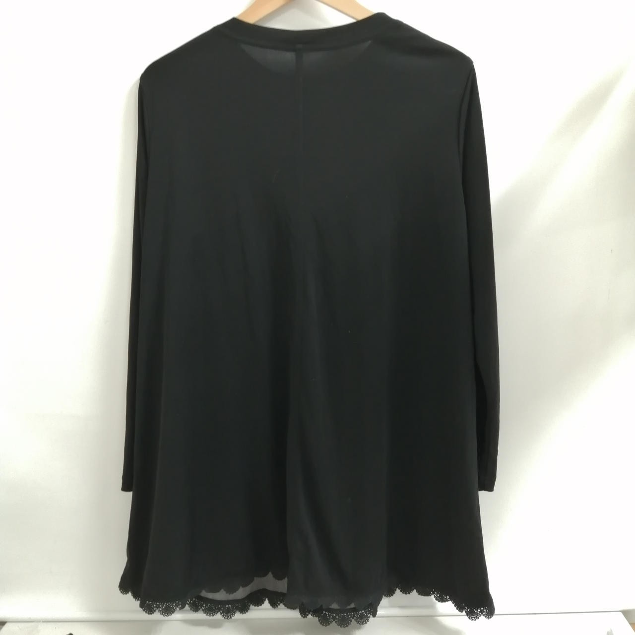 TOKUKO1ER VOL Black Tunic M Top Blouse Shirt Casual 28.7in