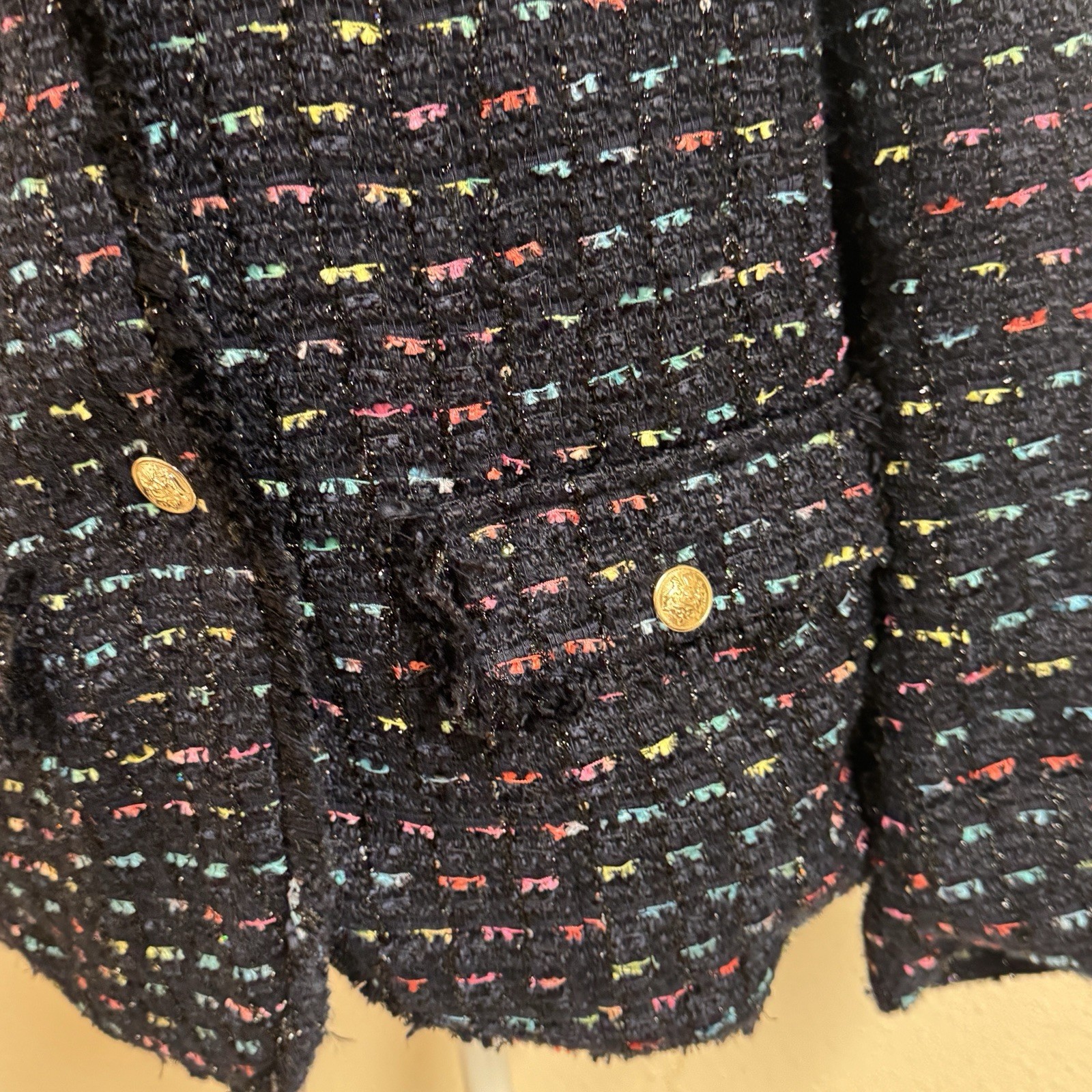 Talbots Rainbow tweed blazer jaket and skirt set sz 16