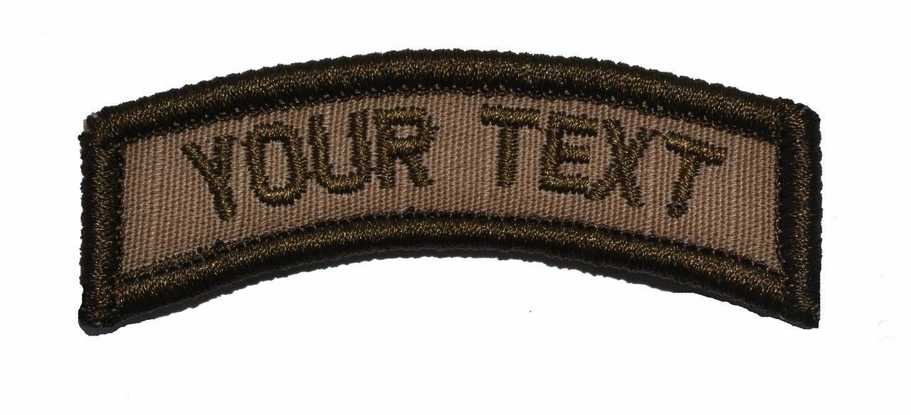 CUSTOMIZED Tab Military/ Patch with Hook and Fastener – Multiple Colors