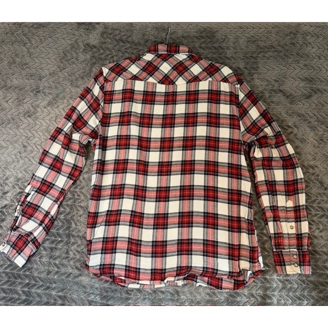 Jachs Girlfriend Womens Red White Plaid Western Button Down Size XL 0147