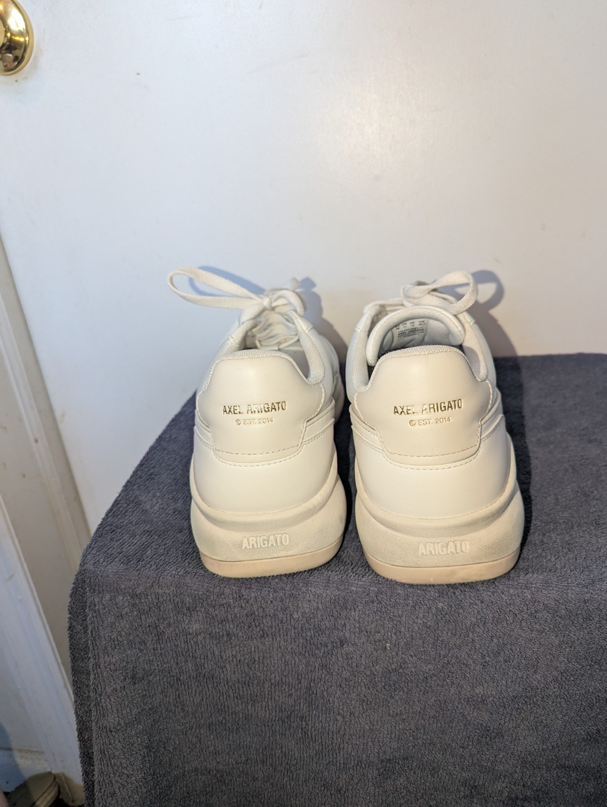 Axel Arigato Genesis Neo Runner Sneakers Mens Size 12 White Leather Mesh