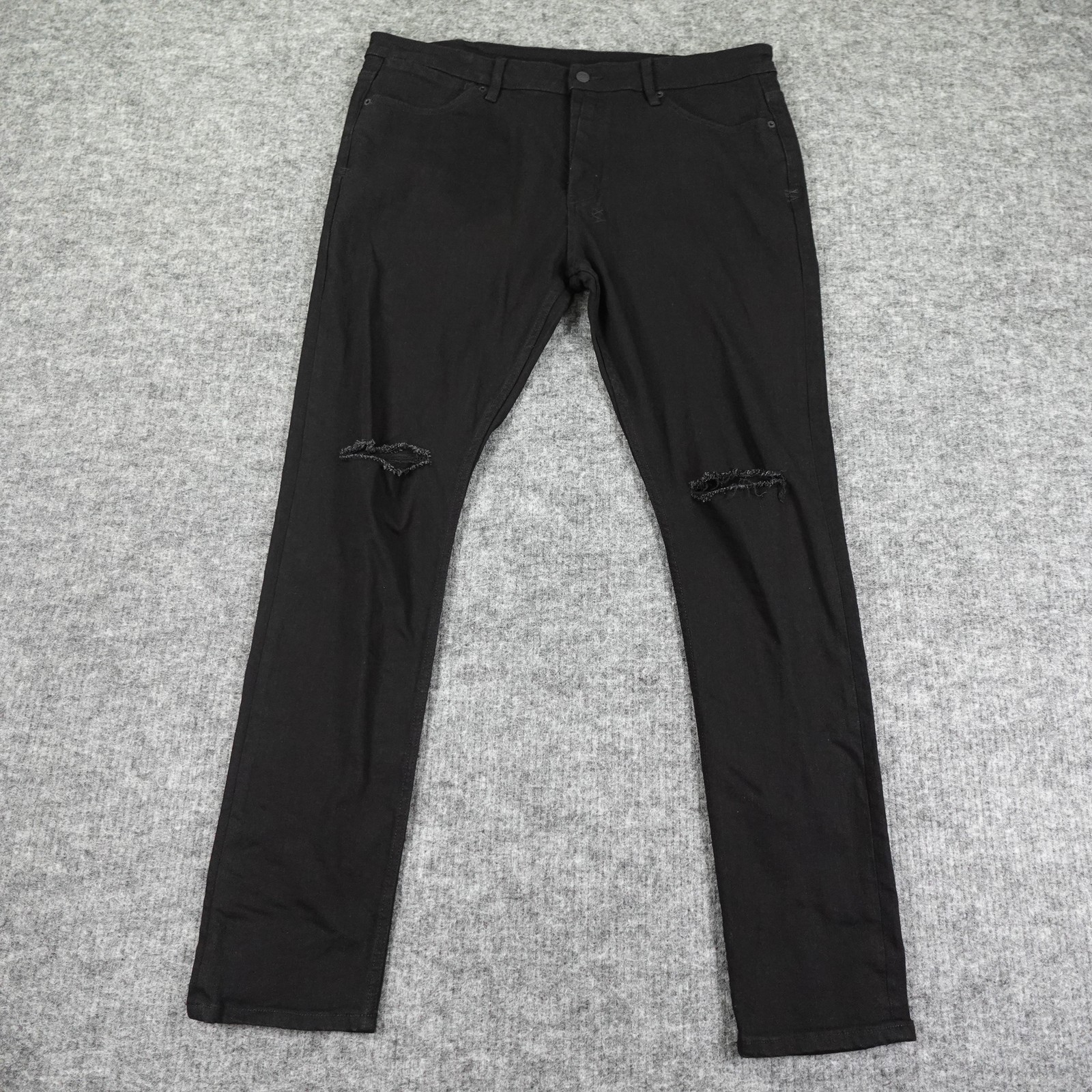 Ksubi Jeans Mens 38 Van Winkle Ace Slice Black Distressed Stretch Skate Street