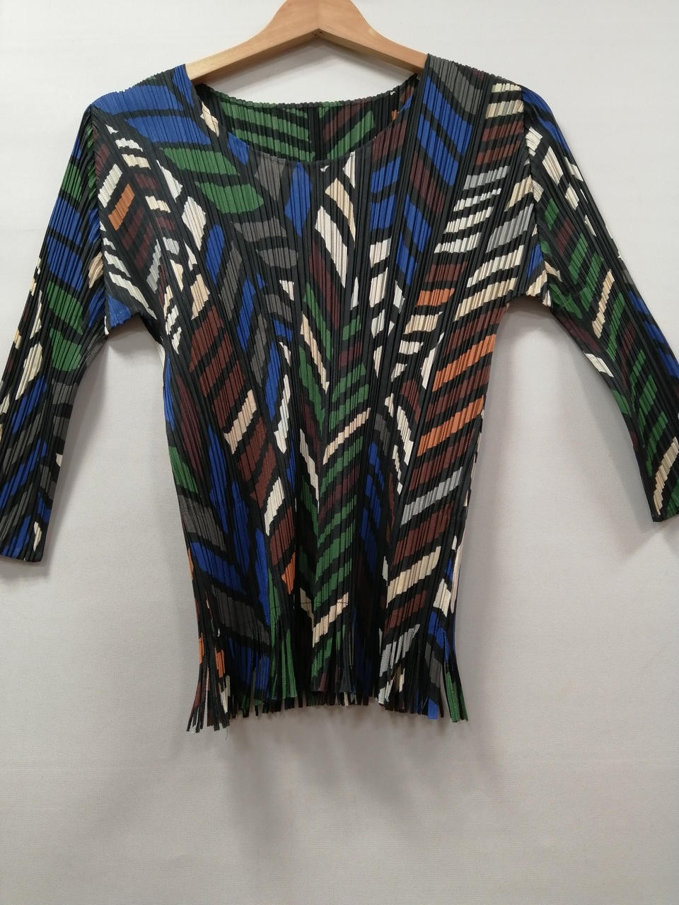 Pleats Please All-over Pattern Pleated Top, Size 3, Women’s T-shirt