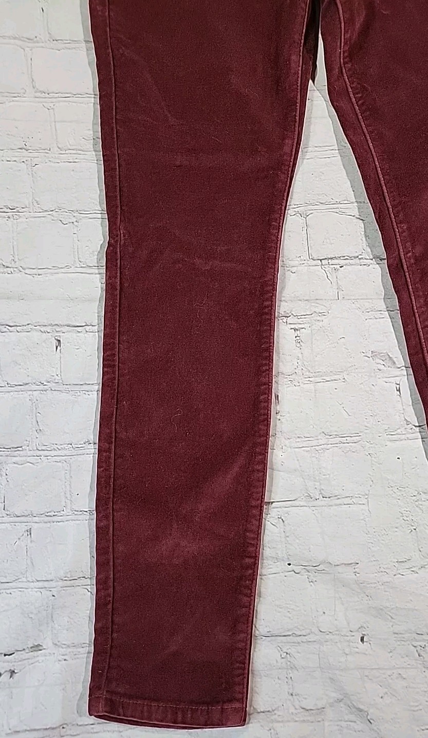 Nwt Frame Corduroy Jeans Size 25(27×27) Pinot Red Le High Skinny Straight
