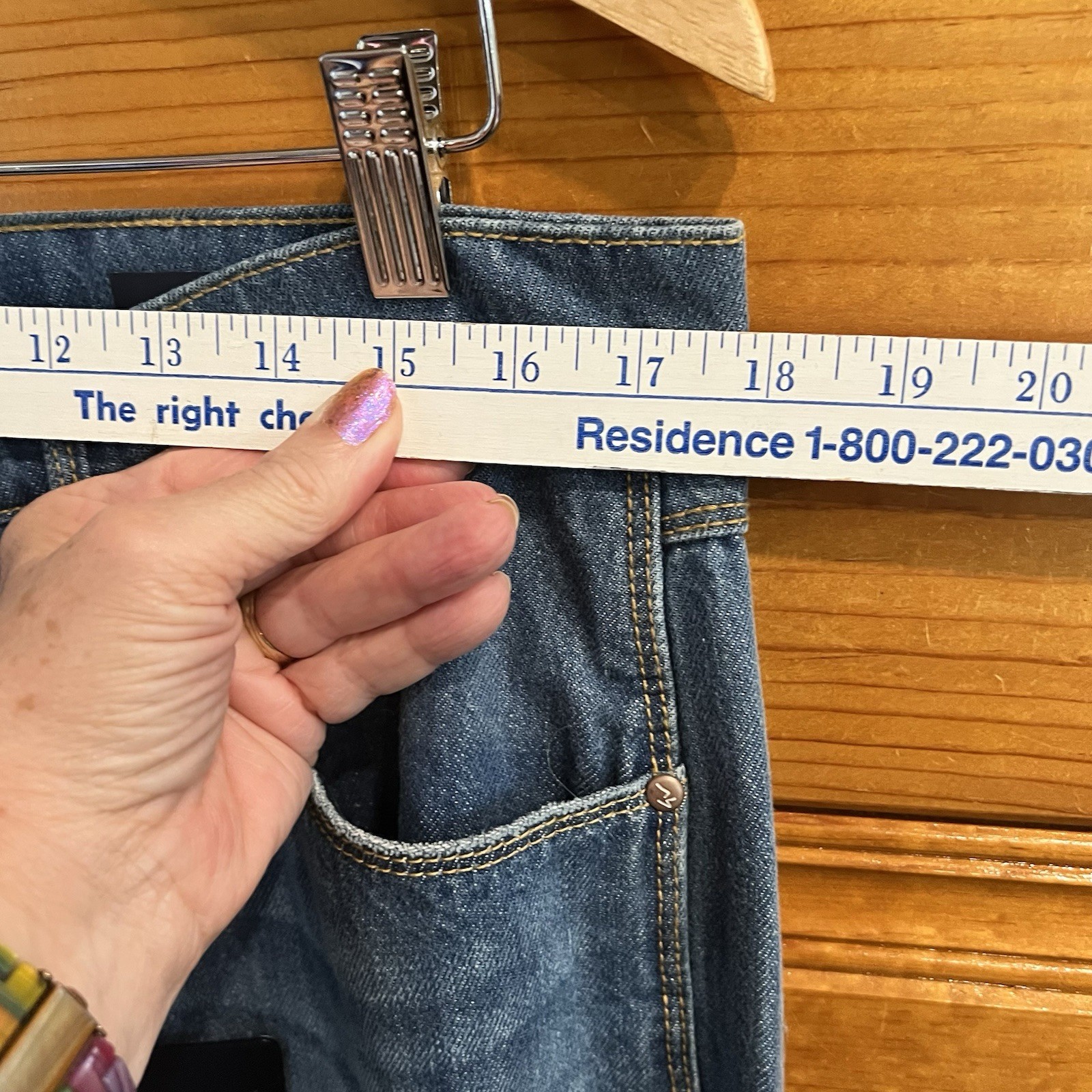 NWT Gloria Vanderbilt Nico Jeans High Rise Straight Leg Blue Denim 14 Classic