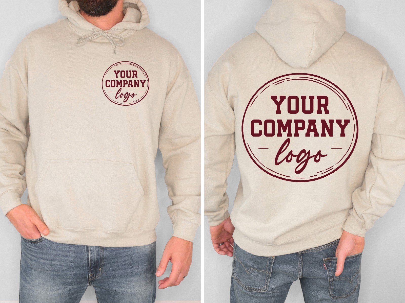 Custom Hoodie your logo Gildan personalized graphic tee business team