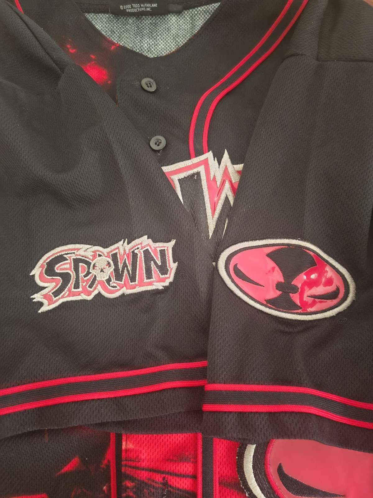 Spawn 2002 Todd McFarlane Baseball Jersey Size Men’s Large Y2K