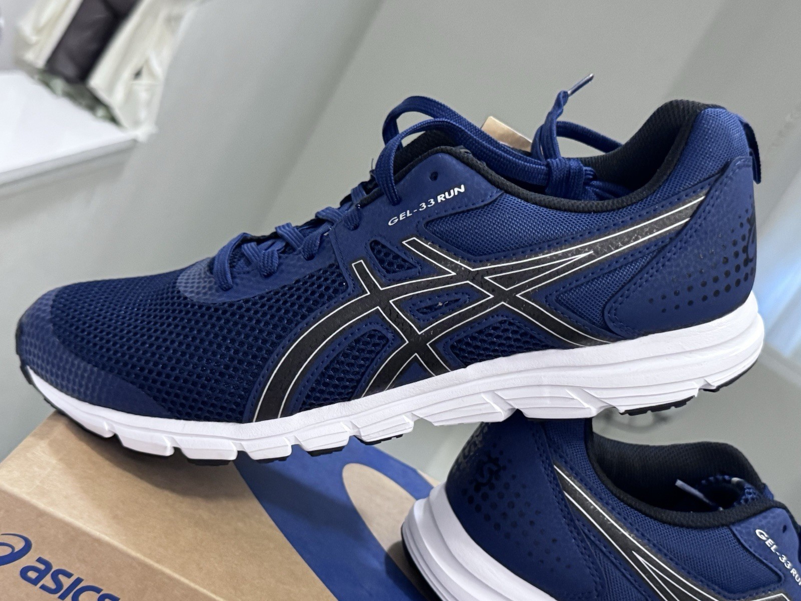ASICS Gel-33 Run Blue Expanse Black Running Men’s 11 Shoes 1011B438-402
