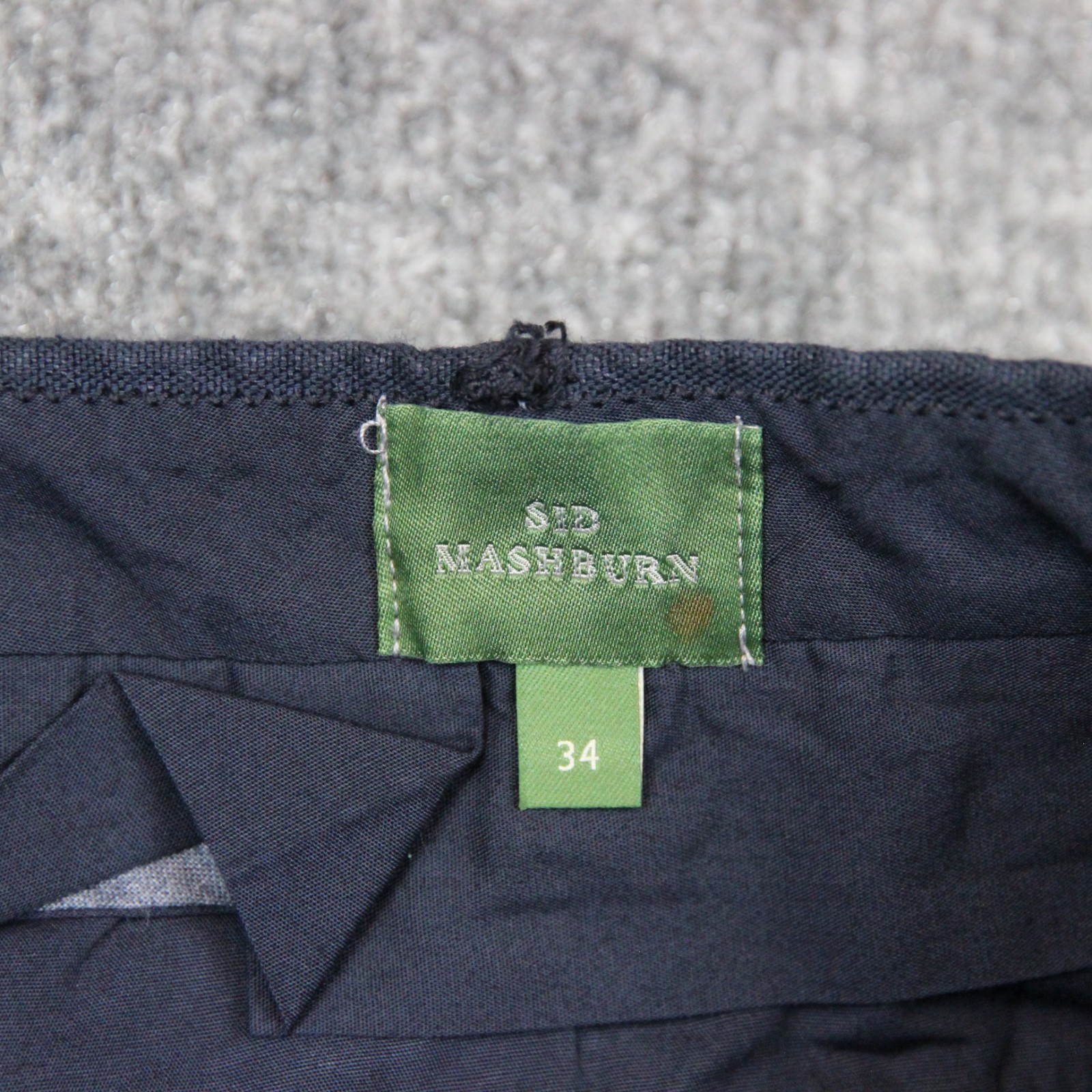 Sid Mashburn Pants Men’s 34X36 Blue Unhemmed Garment Dyed Sport Trousers *FLAW