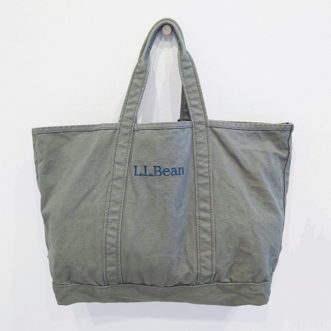 L.L.Bean Limited Edition Grocery Tote Dusty Olive Washed Boat Bag Used