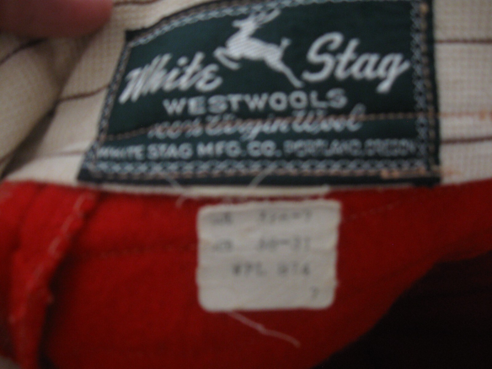 Vintage men Wool Pants Red Hunting 36 X 24 to cuff band 28 to bottom of cuff