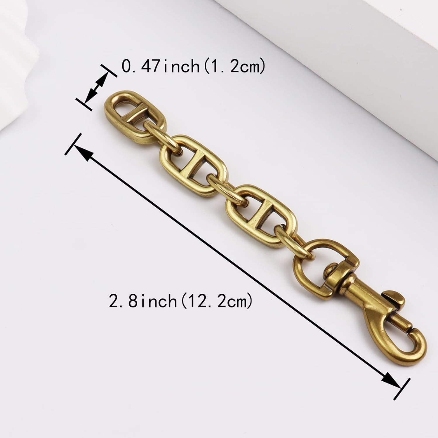 Purse Strap Extender 2Pcs 4.7 Inch Bag Extender Chain for Shoulder Bag Metal Cha
