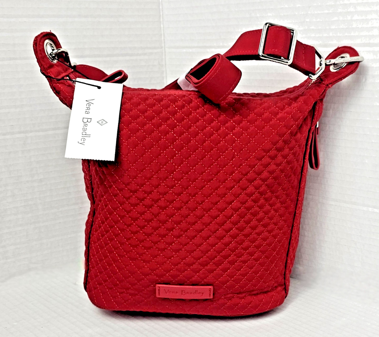 Vera Bradley Carson Hobo Crossbody in Microfiber Cardinal Red