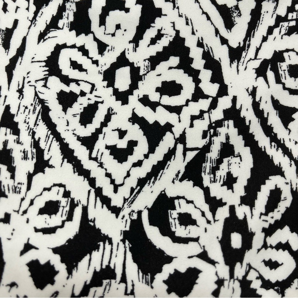 Catalina Swim Bikini Bottom Black White Floral Dot High Rise Size 1X 16W