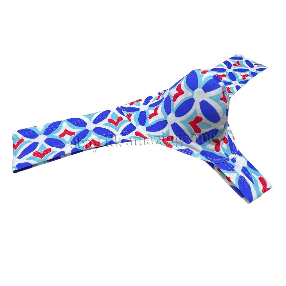 Men’s Printed Ultra Cheeky Brazilian Bikini Underwear Contour Pouch Boxer Briefs