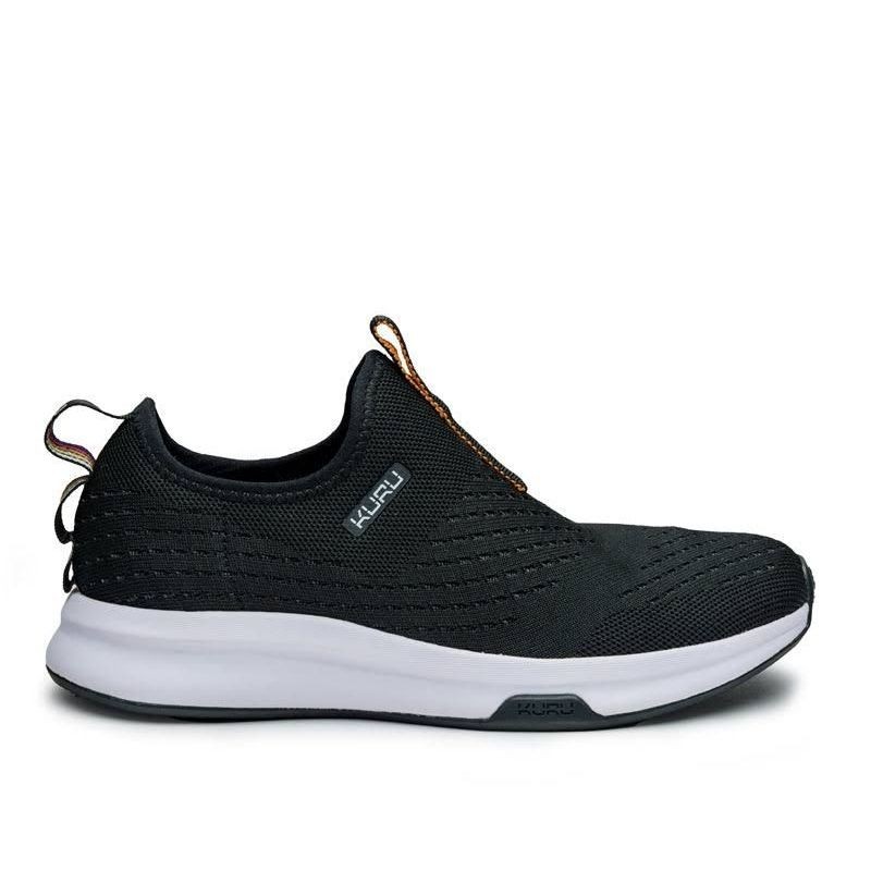 Women’s KURU ATOM Slip-On, Jet Black, 8 B Medium US