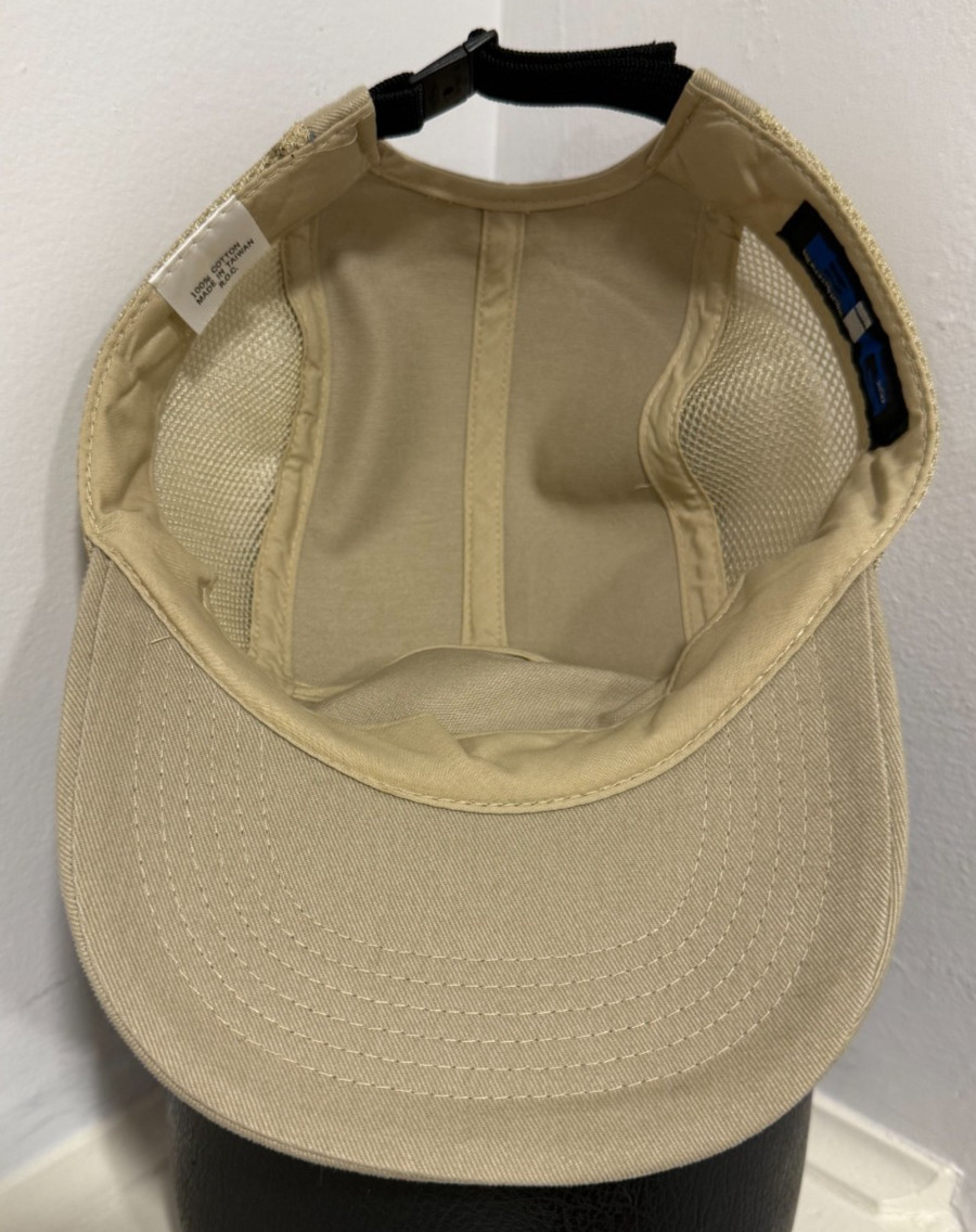 BiG Accessories Snap-Buckle Adjustable Running Hat Mesh Breathable Beige Cotton