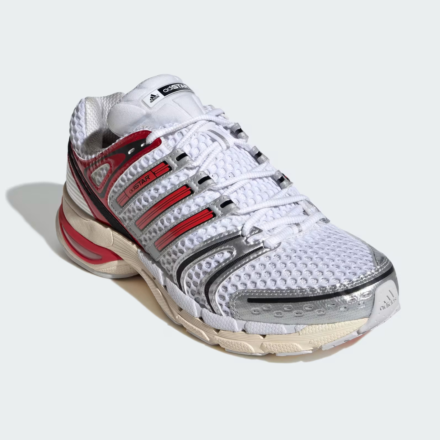 ADIDAS Adistar Control 5 White Better Scarlet Grey Unisex Mens Size Shoes KI8600