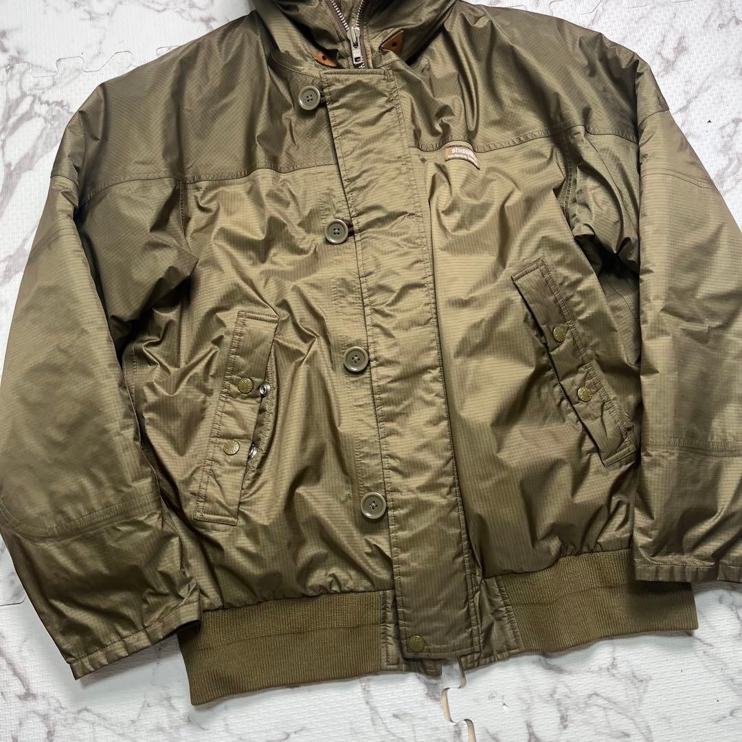 STUSSY GORE-TEX M65 Jacket Black Military Parka Mens Size Large L Hard To Find