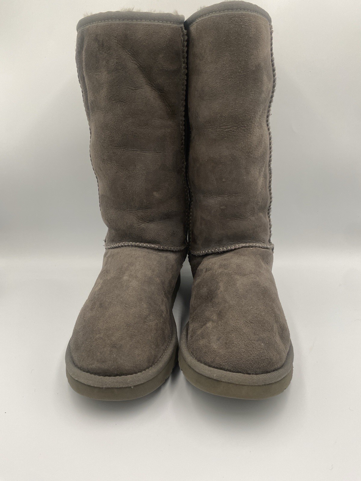Vintage UGG Australia Classic Tall Suede Boots Grey Size 8 (Read Desc)