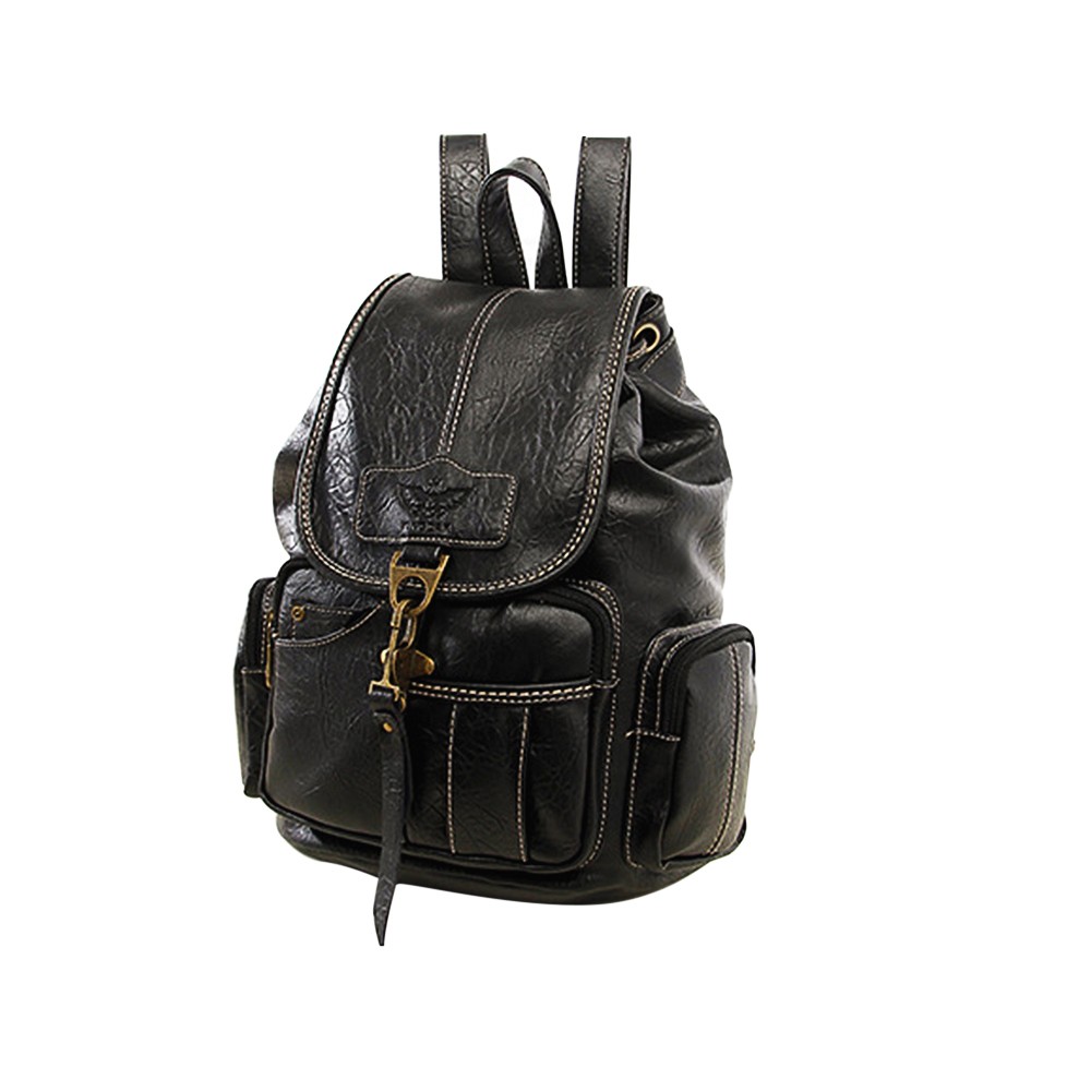 PU Leather Women Backpack Shoulder Satchel Vintage OldSchool Bag Travel Rucksack