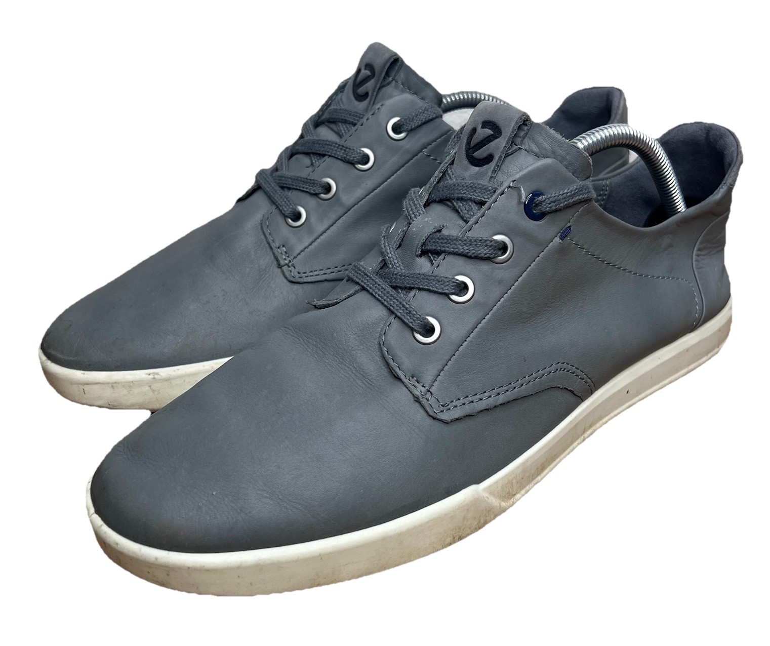 Ecco Shoes Mens 9 Collin 2.0 CVO Gray Leather Lace Up Sneakers