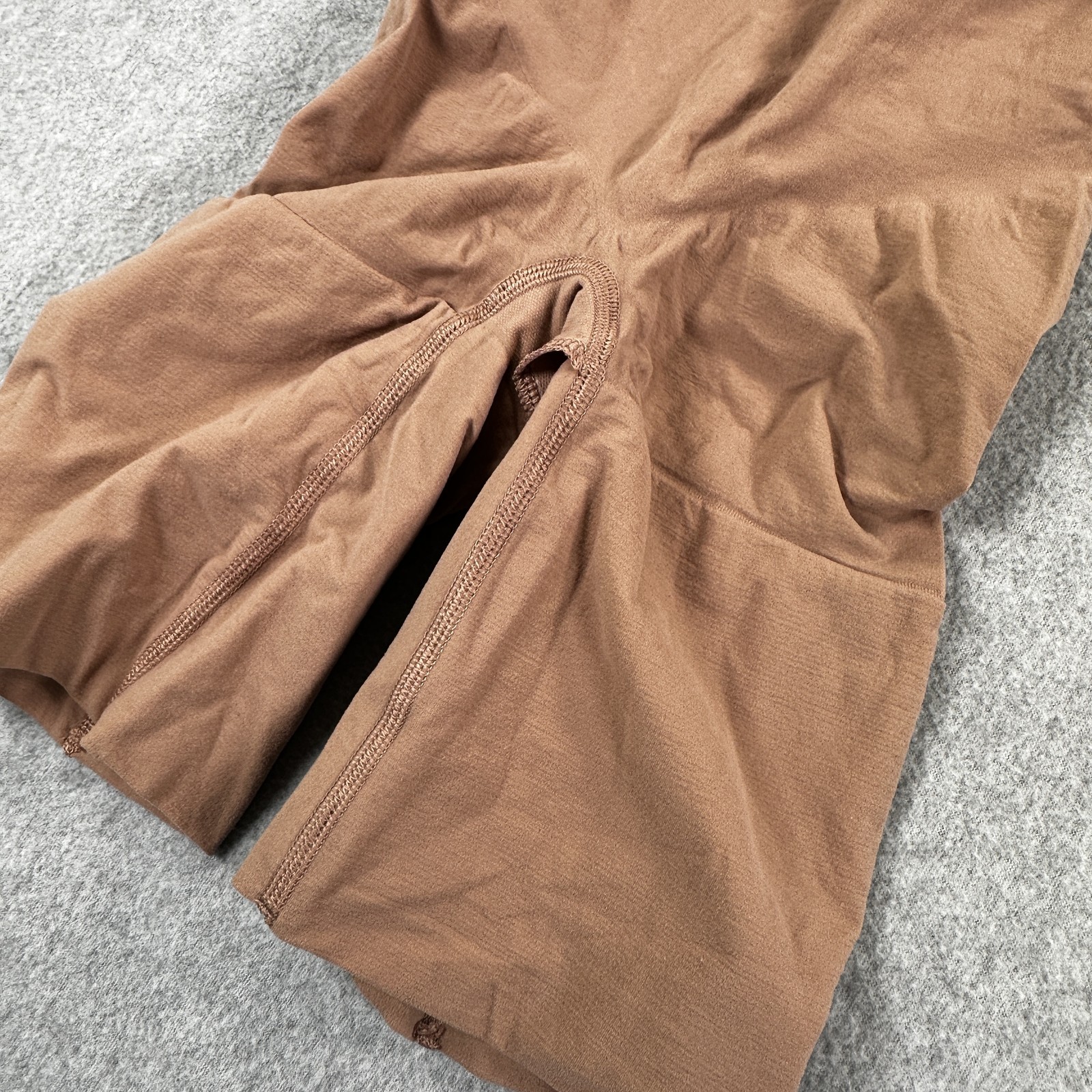 Spanx Shapewear Shorts Womens Large Brown Power Series High Waist Slimming