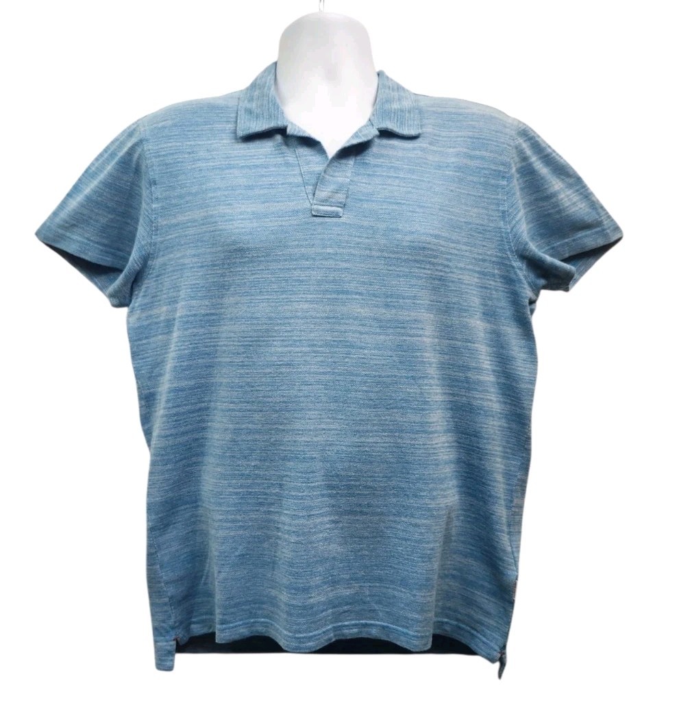 Orlebar Brown *Tailored Fit Felix Polo Shirt Blue Slub Cotton Men’s XL Portugal